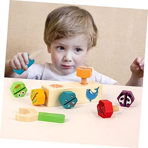 Toyvian Дървени Играчки, Играчки за Бебета, Играчки-Пъзели, Играчки за домашни, 1 Комплект, Съответстващи на Цвета на Играчки,