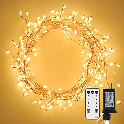 Plug-in Фея Светлини, 300 светодиода Струнни светлини 8 Режима на осветление Приказни светлини с дистанционно управление