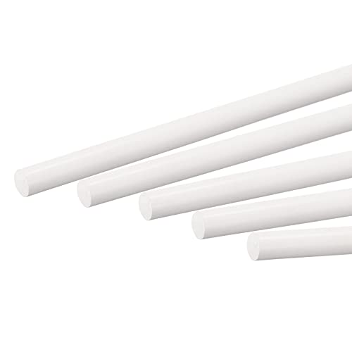 Пръчка от ABS-пластмаса MECCANIXITY Кръг Плътен Бял Прът 5,2 mm x 250 mm, за производство на модели със собствените