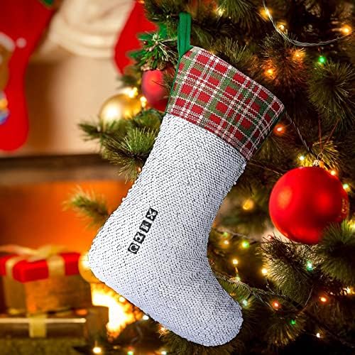 EAT Sleep Drum Repeat Коледни Чорапи С Пайети Семейни Чорапи Коледа Декор на Сладки Висящи Орнаменти на Украса