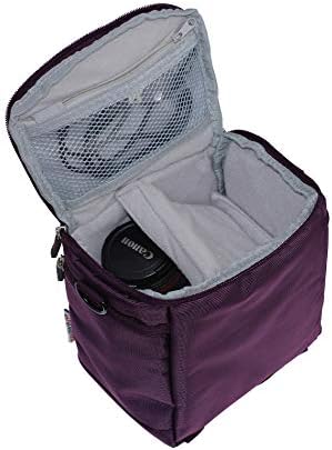 Защитен калъф за носене на преносим проектор Navitech Purple и Пътна чанта, Съвместима с ASUS Zenbeam S2
