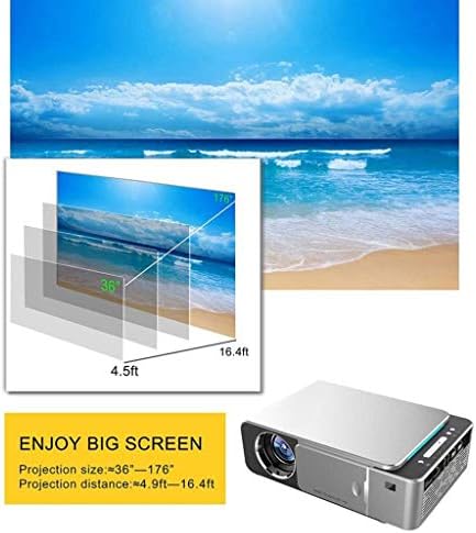Преносим LCD проектор KXDFDC с поддръжка на Full 1080P, Съвместима с вашия смартфон, TV Stick, Игри, AV, Вътрешна Външния проектор