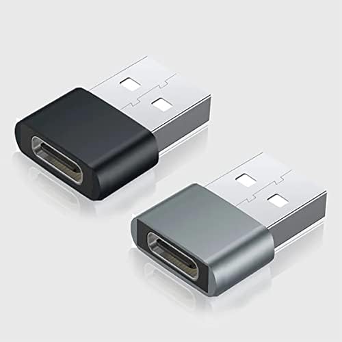 Бърз USB адаптер-C Female USB Male, който е съвместим с вашите DJI Mavic Air 2 за зарядни устройства, синхронизация, OTG-устройства, като клавиатура, мишка, Zip, геймпад, pd (2 опаковки)