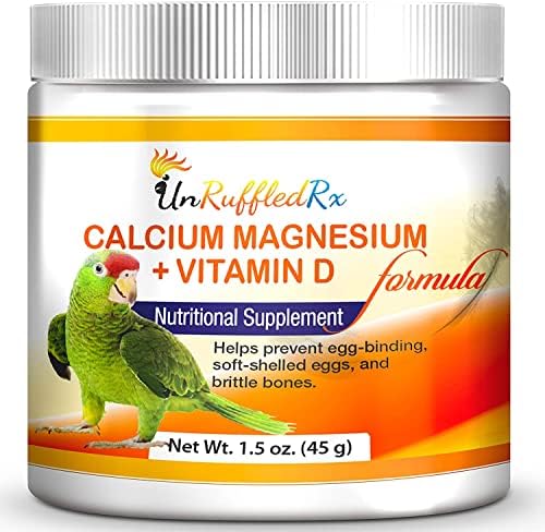 Хранителна добавка на калций UnRuffledRx за птици Магнезий + витамин D3 (2,09 унция) | хранителни Добавки за здраве