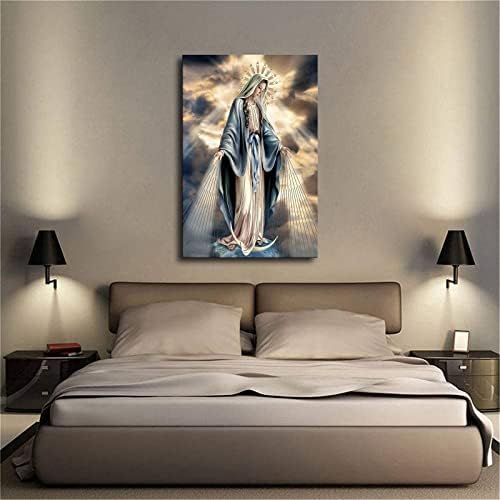 Плакат с Изображение на Дева Мария, Божията Майка и Монтиране на Художествено изображение С Принтом Модерния