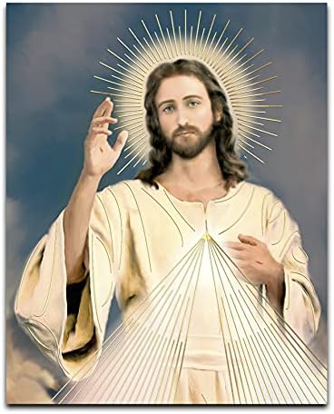 Божественото Милосърдие Исус Христос I (8 x 10) - Религиозен Стенен Художествен Плакат С Ламиниран Печат Без Рамка, Украса