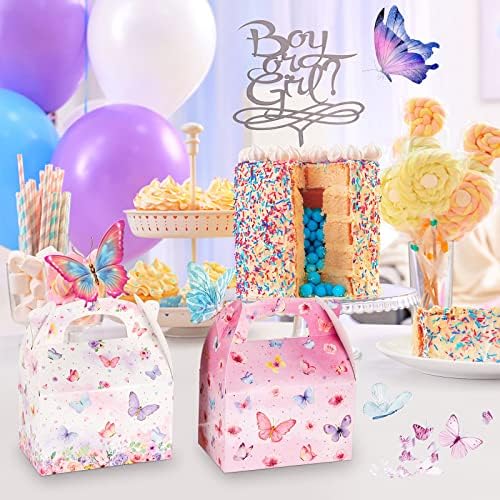 Pajean 12 Опаковки Кутия за подарък, за партита с пеперуди, Кутии с шоколадови Бонбони за Партита в чест на рождения Ден на