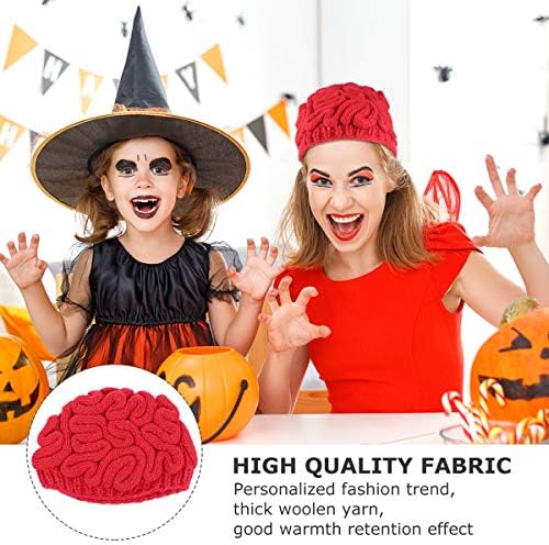 Abaodam Хелоуин Hat Пародийная Шапка Във Форма на Мозъка на Ужасите Ръчно Плетени за Рисунка на Хелоуин
