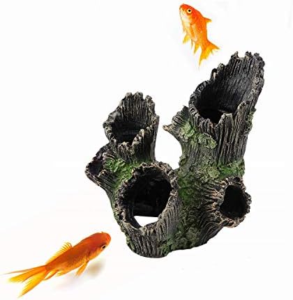 Украса за вашия аквариум Yosoo Marine Fish Tank От Изкуствена Смола, Декор на Пещерата на Развалено дърво, Декорация