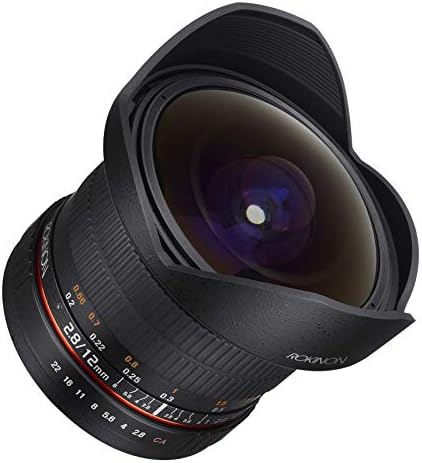 Сверхширокий обектив Rokinon 12 мм F2.8 Рибешко око на цифровите огледално-рефлексни фотоапарати Canon EOS EF - Полнокадровый Съвместим