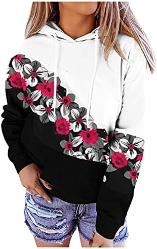 Дамски ежедневни блузи с модерен принтом тай-боя, лоскутная блуза, пуловер с дълъг ръкав, джоб на съвсем малък, свободна hoody
