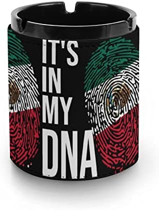 Това е в Моята ДНК Мексикански флаг, с Красив Дизайн Кожени Пепелници Класически Цилиндричен Накрайника за цигари е Подходящ