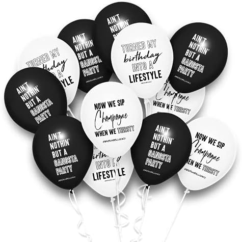 Балони BADASS BALLOONS® в стил хип-хоп в деня на раждане (12 опаковки)