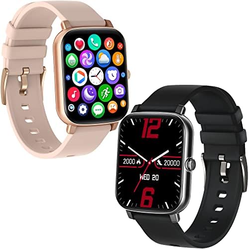 MVEFOIT Two Watches - 1,7-инчов смарт часовници за телефон, отговарящи / прави разговори, фитнес часовник с изкуствен интелект, които контролират разговор / текст, Android смарт ча