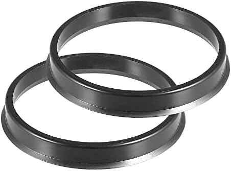 Универсални пръстени за центриране на автомобилни ступиц ACROPIX от 72,6 мм до 66,9 мм, Черно - Комплект от 4