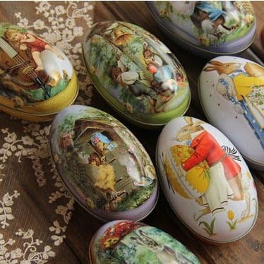 Набор от JANIUS от 8 теми, Раскрашенная лидице кутия в стил на Черупката на Яйце за Великден