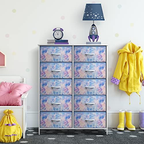 Детски скрин Sorbus с 10 чекмеджета - Органайзер за съхранение на дрехи - Спалня, Детска стая, Детска стая и кабинет