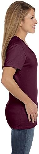 Женска тениска Hanes с Нано-V-Образно деколте, в Тъмно лилав цвят Среден размер