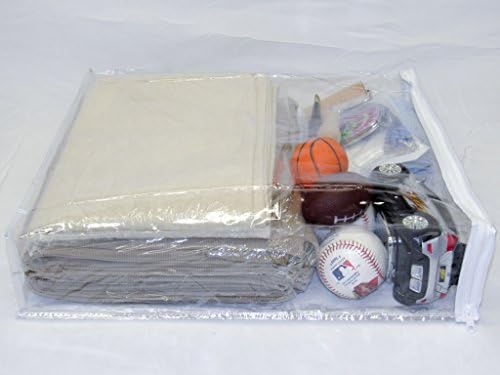 Чанта за съхранение в гардероба Oreh Homewares от ултра силна винил с цип (прозрачен) (15 x 18x 4) с обем 4,7 литра,