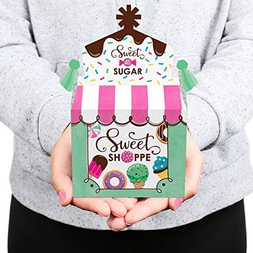 Big Dot of Happiness Sweet Шоп - Подарък кутия за партита - Подаръчни кутии за бонбони и сода за рожден Ден или за детски душ - Комплект от 12