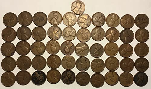 Кок Lincoln Wheat Cent Пени 1939 година на Издаване 50 Монети е Много Плитко