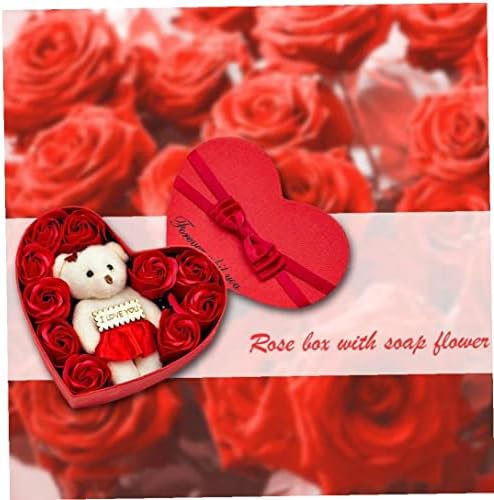 Zonster 1 бр. Подарък Кутия във формата на Сърце, Подарък под формата на Цвете Сапун за Ден на Майката, Сватба