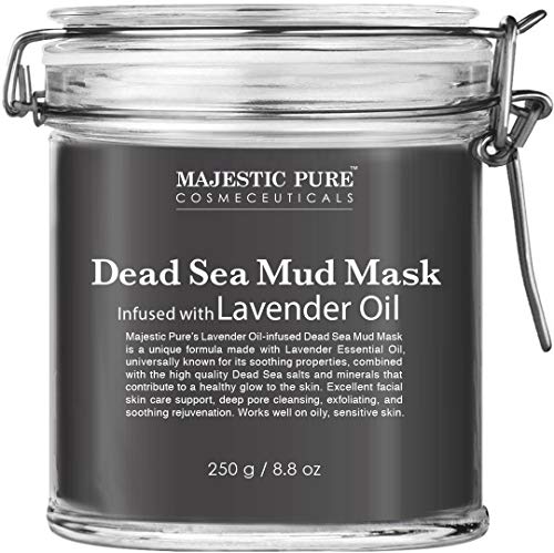 Маска от кал от Мъртво море MAJESTIC PURE с масло от лавандула - Естествена грижа за лицето и кожата - Помага
