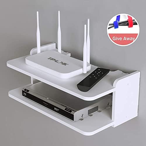 AVEEWA Безжичен Wi-Fi Рутер-Кутия За Съхранение на Малки Мини Стенни Рафтове Неща WiFi Дистанционно Управление Кутия за Съхранение Спални, хол 17,7X9,8X4,33 инча
