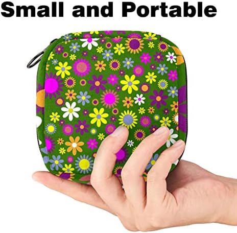 Флорални Мотиви Чанта За Съхранение на Хигиенни Кърпички Преносима Периодична Чанта за Жени, Момичета Чанта за