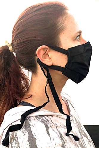 SWEET VIRTUES - Сигурна защита - Памучни маска за Многократна употреба (Бяло-Черно сърце)