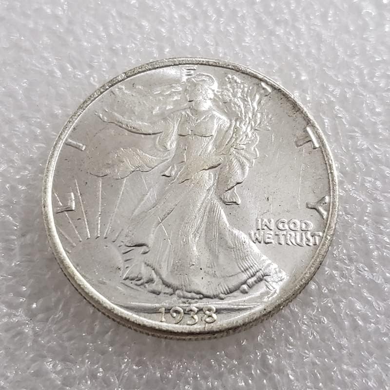 Версия на D, S, PUNC 18 30,5 мм Американската Статуя на Свободата Полдоллара Сребърен долар Монета с черепа Сребърен долар