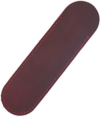 EYHLKM Ретро Подаръчен комплект дръжки от телешка кожа, Обикновен Кожен калъф, предпазващ калъф за писалки
