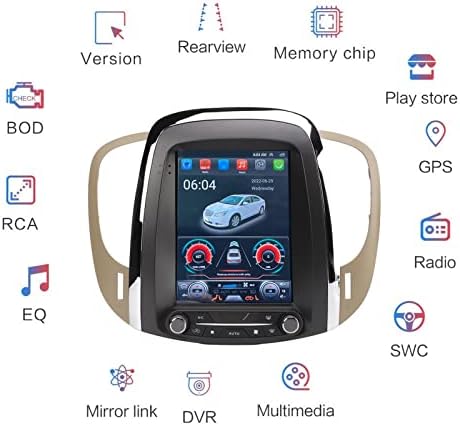 Автомобилен GPS навигатор Aramox, 10,4-инчов Радио На Bluetooth устройства 5,0 Стерео Радио GPS-Навигатор HD Сензорен Екран 2G RAM 32G ROM за Lacrosse 2009-2012 г.