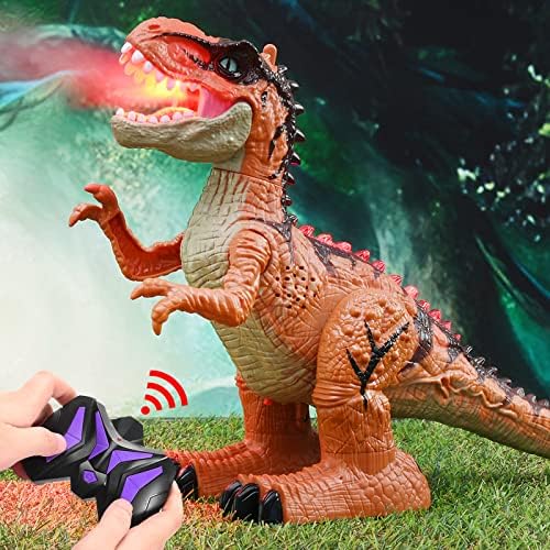Радиоуправляемая играчка-динозавър EPPO за деца, 8-канален 2,4 Грама на тиранозавър рекс Rex с функция за пръскане