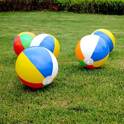 UMUACCAN Beach Ball 12 Pack - 12 Надуваеми Плажни Топки за деца на Едро, Играчки за басейна, Плажни Играчки за
