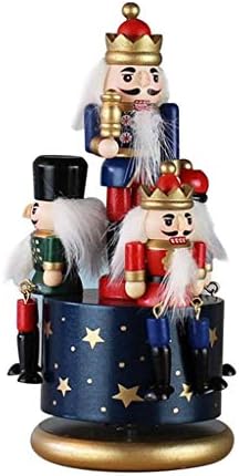 Коледна Музикална ковчег от дърво ГРЕТД Борова Лешникотрошачката, Войник, Музикална Ковчег, Украса за Куклен театър на работния плот, Коледен подарък за рожден Ден