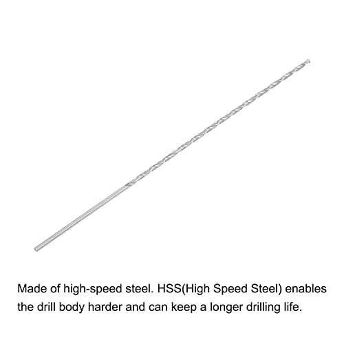 uxcell HSS (Быстрорежущая стомана) с цилиндрична форма-Спирала тренировки, Диаметър свредло 2,5 мм, Дължина на свредло