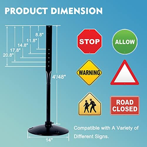 Поставка за сигнализация, от чугун с диаметър на основата от 14 инча и е с височина 48 сантиметра за тежки условия на работа.