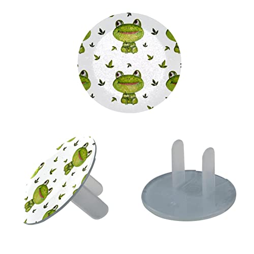 Капачки за контакти с акварельным шарките на малки жаби, 12 опаковки - Защитни капачки за контакти, за деца – Здрави и