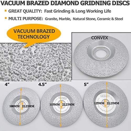 Diamond Шлайфане кръг DT-DIATOOL с вакуумно запояване на Гранитни топчета с Диаметър 5 см Опаковка от 2