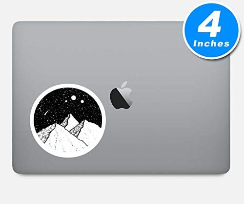 Стикер с космически планини Love Space Stickers - 3 опаковки - Набор от стикери за лаптоп 2,5, 3 и 4 инча -