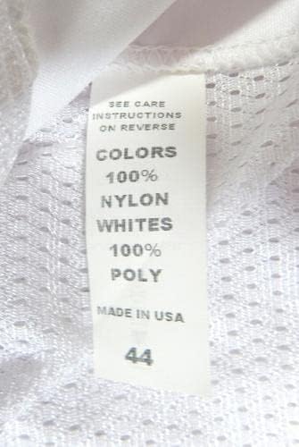 2009 San Francisco 49ers Рики Schmitt 2 Публикувано Бяла Риза 44 DP26436 - Използваните тениски за игри NFL Без подпис
