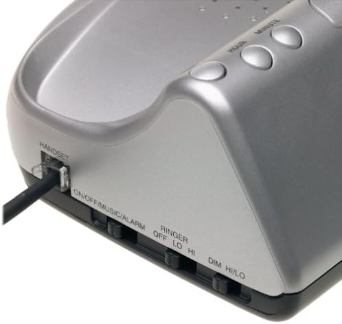 Безжичен телефон с часове Conair TCR200MS (сребрист металик)