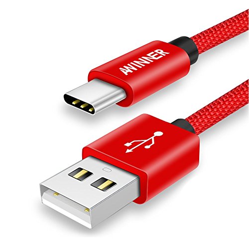 Кабел USB Type C-Кабел за бързо зареждане AWINNER от USB A до Type C, Сплетен Кабел за бързо зарядно устройство, USB C