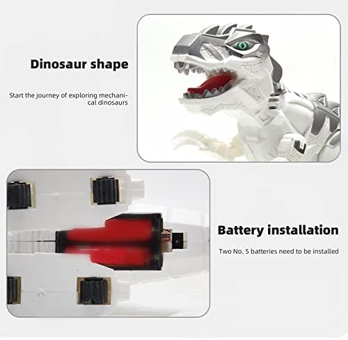 Qonioi Електрическа Играчка-Динозавър, Имитирующая Модел на Животното, Механичен Дракон с функция на светлинния и Звуков ефект,