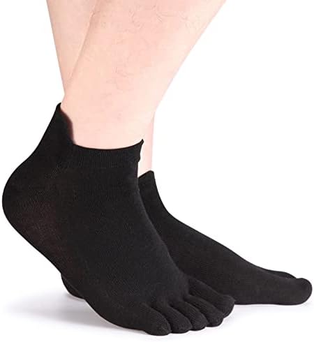 Мъжки Памучни Чорапи Meaiguo с Пет пръста, Спортни Чорапи с Дълбоко Деколте за Бягане