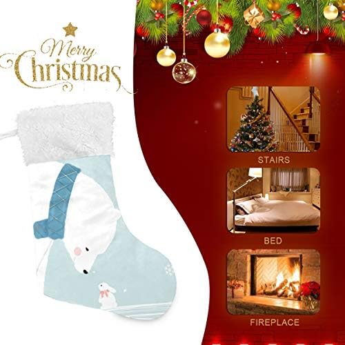 Коледни Чорапи PIMILAGU Polar Bear 1 Опаковка 17,7, Окачените Чорапи за Коледна украса