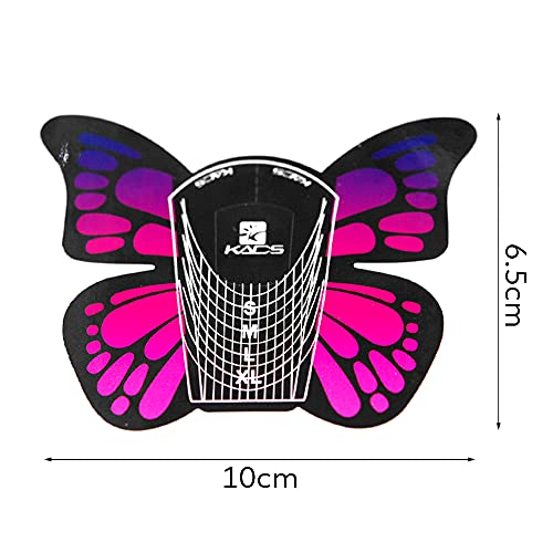 Форми за нокти Съвети За Изграждане на Употреба Стикер Дизайн на Ноктите Пеперуда Стикер Гел/Акрилен Лак за нокти 100 броя (Размер