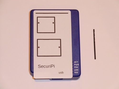 Дизайнерски комплект GPIO за сигнализация на движението SecuriPi PIR за Raspberry Pi. Включва мини-модул PIR, 3 кабел IDC, пластмасови гайки и болтове, тренировка, шаблон за пробиван
