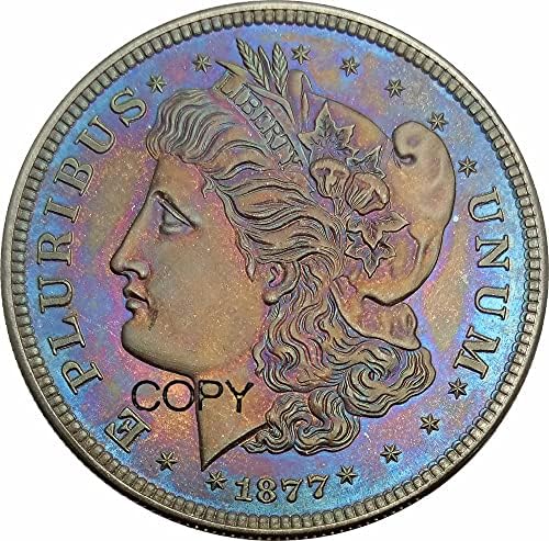 QINGFENG Съединените Щати Впечатляващи 1877 50C Morgan Полдоллара Сребърни Копирни монети с мед покритие